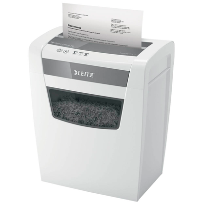 Artikelbild 3 für AKTION: LEITZ IQ Home Office Aktenvernichter mit Partikelschnitt P-4, 4 x 28 mm, bis 10 Blatt, weiß, Artikelnummer 818118