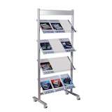 Artikelbild 1 für Kerkmann Prospektregal Ecoline silber DIN A4, Artikelnummer 465179