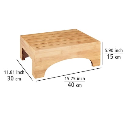Artikelbild 3 für WENKO Tritthocker Bambusa braun, H: 15,0 cm, Artikelnummer 809531