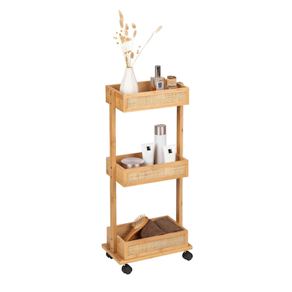 Artikelbild 5 für WENKO Etagenwagen Allegre braun 18,5 x 32,0 x 71,5 cm, Artikelnummer 809844