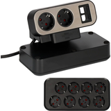 Artikelbild 1 für brennenstuhl estilo Duplex 10-fach Tischsteckdose 2,0 m schwarz, Artikelnummer 482614