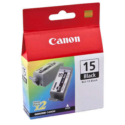 Artikelbild 2 für Canon 2x BCI-15 BK schwarz Druckerpatronen, 2er-Set, Artikelnummer 476770