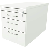 Artikelbild 1 für fm Oldenburg Rollcontainer weiß 4 Auszüge 43,4 x 80,0 x 54,0 cm, Artikelnummer 138143