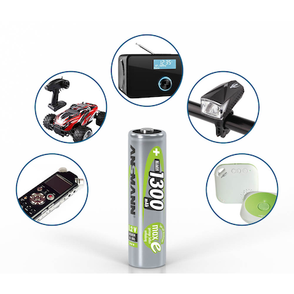 Artikelbild 5 für 4 ANSMANN Akkus maxE Mignon AA 1.300 mAh, Artikelnummer 890602