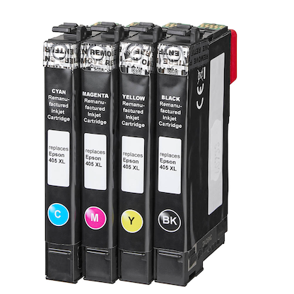 Artikelbild 5 für dots schwarz, cyan, magenta, gelb Druckerpatronen kompatibel zu EPSON 405XL BK/C/M/Y, 4er-Set, Artikelnummer 260848