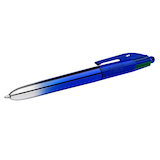 Artikelbild 1 für BIC 4-Farben-Kugelschreiber 4-Colours Smooth Gradient metallic blau, Schreibfarbe: schwarz, blau, rot, grün, 1 St., Artikelnummer 592786