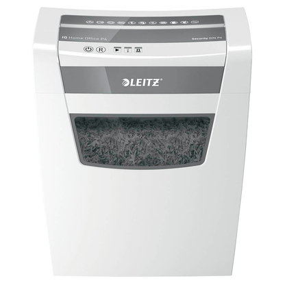 Artikelbild 6 für AKTION: LEITZ IQ Home Office Aktenvernichter mit Partikelschnitt P-4, 4 x 28 mm, bis 10 Blatt, weiß, Artikelnummer 818118