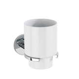 Artikelbild 1 für WENKO Zahnputzbecher Isera silber/weiß, Artikelnummer 807604