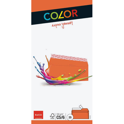 Artikelbild 4 für ELCO Briefumschläge Color DIN lang ohne Fenster orange haftklebend 25 St., Artikelnummer 295457