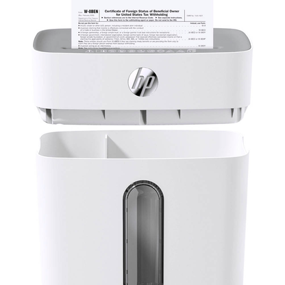 Artikelbild 11 für AKTION: HP OneShred 8CC Aktenvernichter mit Partikelschnitt P-4, 5 x 18 mm, bis 8 Blatt, weiß, Artikelnummer 684262