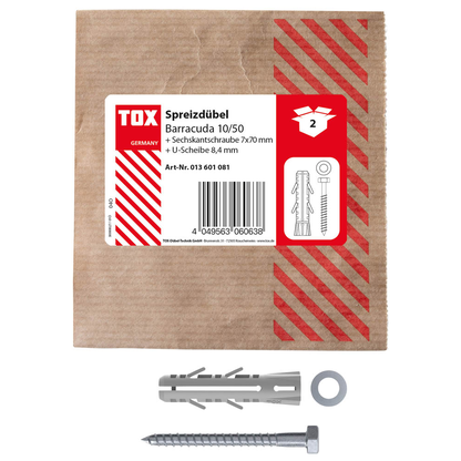 Artikelbild 24 für TOX BARRACUDA 013601081 Dübel mit Schrauben Ø 10 mm x 50 mm, 2 St., Artikelnummer 561059