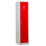 Artikelbild 1 für Gürkan Spind lichtgrau, feuerrot 104914, 1 Schließfach 40,0 x 50,0 x 180,0 cm, Artikelnummer 560458