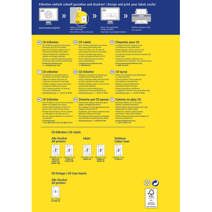 Artikelbild 7 für 50 AVERY Zweckform CD-Etiketten L7760-25 weiß, Artikelnummer 506634