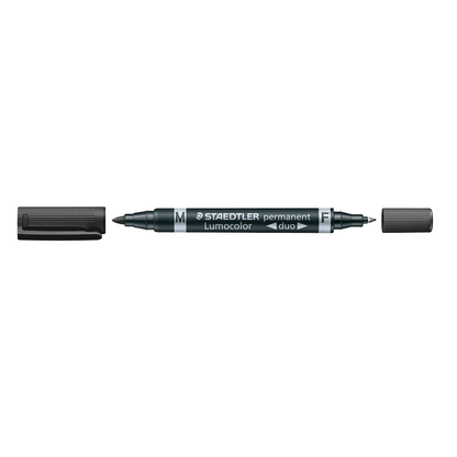 Artikelbild 8 für STAEDTLER Lumocolor duo Permanentmarker schwarz 0,6 - 1,5 mm, 10 St., Artikelnummer 136390