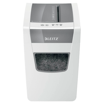 Artikelbild 3 für LEITZ IQ Home Office Slim Aktenvernichter mit Partikelschnitt P-4, 4 x 28 mm, bis 10 Blatt, weiß, Artikelnummer 638041