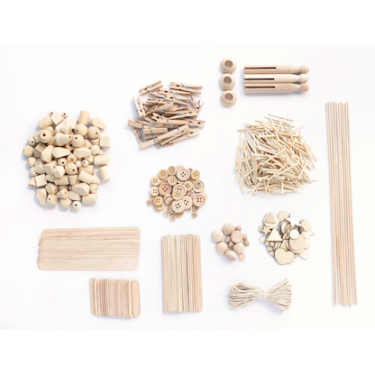 Artikelbild 4 für folia Bastelset Kreativbox Wood 590-tlg. mehrfarbig, Artikelnummer 273104