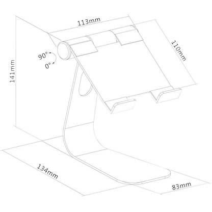 Artikelbild 6 für Neomounts Tablet-Halterung DS15-050SL1 silber für 1 Tablet oder 1 Smartphone, Tischständer, Artikelnummer 414942