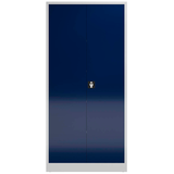 Artikelbild 1 für ClassiX Putzmittelschrank X-545541 enzianblau, lichtgrau 92,0 x 42,0 x 194,5 cm, aufgebaut, Artikelnummer 184758