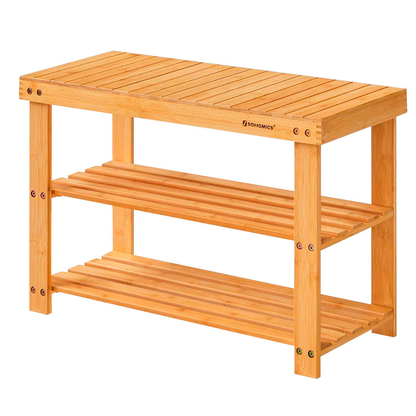 Artikelbild 8 für SONGMICS Schuhbank LBS04N natur Holz 70,1 cm, Artikelnummer 262349