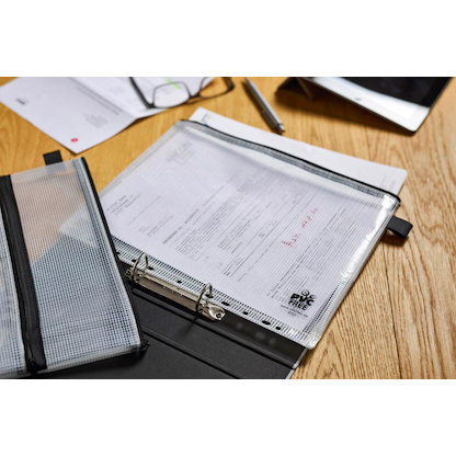 Artikelbild 2 für VELOFLEX Reißverschlussbeutel transparent/schwarz 0,26 mm, 1 St., Artikelnummer 190706