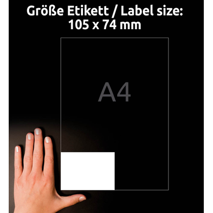 Artikelbild 4 für 2400 AVERY Zweckform Versandetiketten weiß 10,5 x 7,4 cm, Artikelnummer 715119