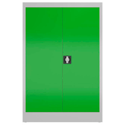 Artikelbild 3 für ClassiX Metallschrank X-530295 lichtgrau, gelbgrün 80,0 x 38,0 x 120,0 cm, aufgebaut, Artikelnummer 184568