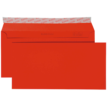 Artikelbild für ELCO Briefumschläge Color DIN lang ohne Fenster intensivrot haftklebend 25 St., Artikelnummer 295489