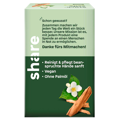Artikelbild 2 für share Sandelholz & Jasmin Duft Feste Seife 100,0 g, Artikelnummer 414017