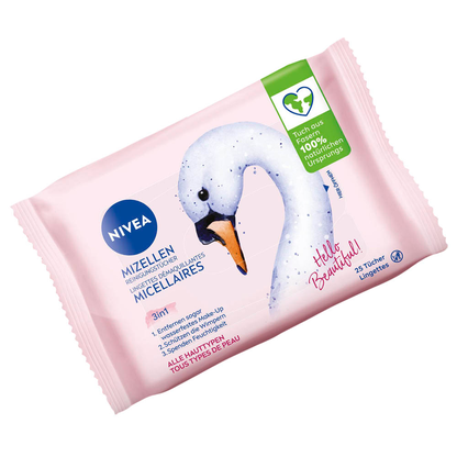 Artikelbild für NIVEA feuchte Reinigungstücher MIZELLEN 3in1 1-lagig weiß, 25 Tücher, Artikelnummer 577969