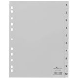 Artikelbild 1 für DURABLE Ordnerregister DIN A4 Vollformat 1-10 grau 10-teilig, 1 St., Artikelnummer 456525