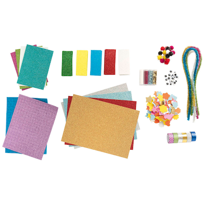 Artikelbild 4 für folia Bastelset Kreativbox Glitter 900-tlg. mehrfarbig, Artikelnummer 272894