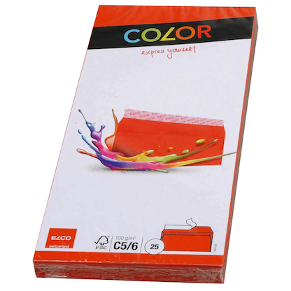 Artikelbild 3 für ELCO Briefumschläge Color DIN lang ohne Fenster intensivrot haftklebend 25 St., Artikelnummer 295489