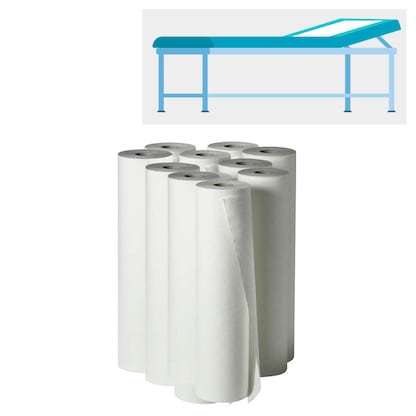 Artikelbild für FRIPA Ärztekrepp classic-line 1-lagig weiß 39,0 cm x 50,0 m, 9 Rollen, Artikelnummer 444426