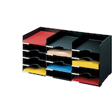 Artikelbild 1 für PAPERFLOW Sortierstation schwarz mit 15 Fächer, Artikelnummer 681999