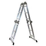 Artikelbild 1 für SZ Metall Gelenkleiter silber 4x 3 Sprossen, H: 330,0 cm, Artikelnummer 339440