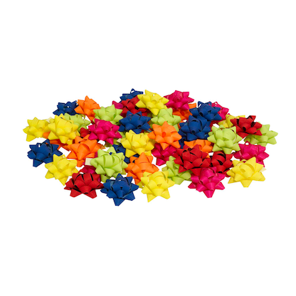 Artikelbild für PRÄSENT Geschenk-Schleifen matt blau/rot/gelb/grün/pink/orange 10,0 mm x 0,95 m, Artikelnummer 102537