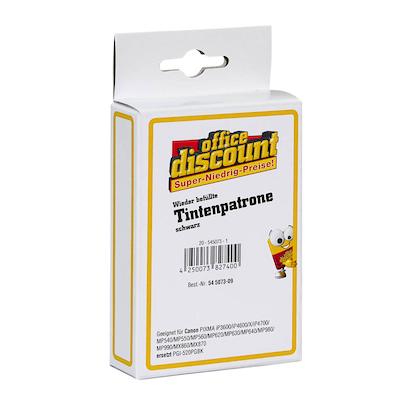 Artikelbild 2 für office discount schwarz Druckerpatrone kompatibel zu Canon PGI-520 BK, Artikelnummer 545073