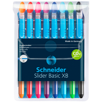 Artikelbild 2 für Schneider Kugelschreiber Slider Basic farbsortiert, Schreibfarbe: farbsortiert, 8 St., Artikelnummer 468033