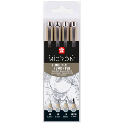 Artikelbild 19 für Sakura Pigma Micron Fineliner-Set farbsortiert 0,25 + 0,45 + 0,60 mm, 4 St., Artikelnummer 937286