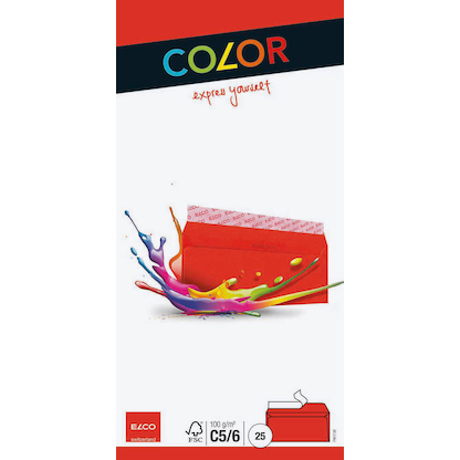 Artikelbild 4 für ELCO Briefumschläge Color DIN lang ohne Fenster intensivrot haftklebend 25 St., Artikelnummer 295489