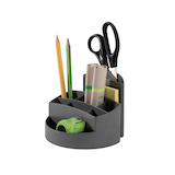Artikelbild 1 für HAN Schreibtisch-Organizer RONDO KARMA öko-grau 100% Recyclingmaterial 9 Fächer 14,0 x 14,0 x 10,9 cm, Artikelnummer 372569