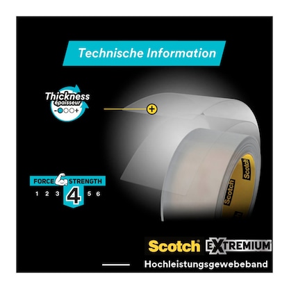 Artikelbild 5 für Scotch Extremium™ INVISIBLE Gewebeband transparent 48,0 mm x 25,0 m 1 Rolle, Artikelnummer 570998