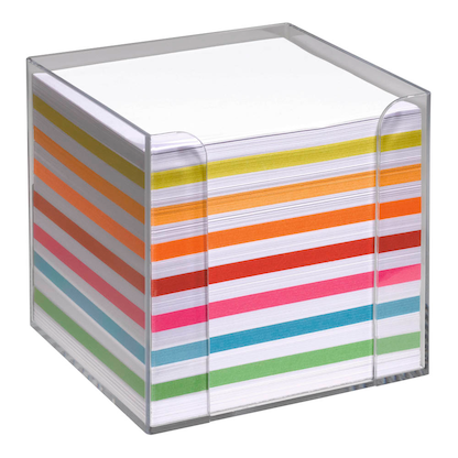 Artikelbild 10 für folia Zettelbox transparent inkl. 700 Notizzettel farbig sortiert, Artikelnummer 337899