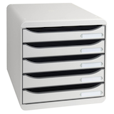 Artikelbild 1 für Exacompta Schubladenbox BIG-BOX PLUS lichtgrau 309740D, DIN A4 mit 5 Schubladen, Artikelnummer 667283