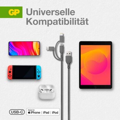 Artikelbild 6 für GP USB 2.0 A Kabel 1,0 m grau, 1 St., Artikelnummer 735769