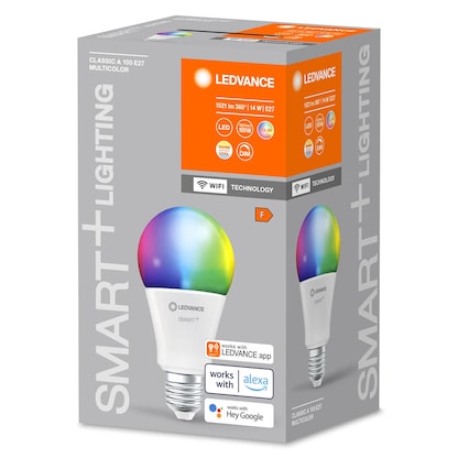 Artikelbild 3 für LEDVANCE WLAN-Lampe SMART+ WiFi Classic A100 RGBW E27 14 W matt, Artikelnummer 787071
