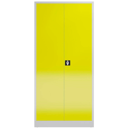 Artikelbild 3 für ClassiX Metallschrank X-530346 zinkgelb, lichtgrau 92,0 x 42,0 x 194,5 cm, aufgebaut, Artikelnummer 184608