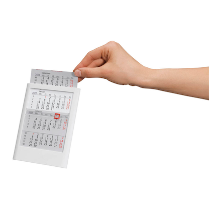 Artikelbild 5 für Tischkalender Einsteckkalender 2026/2027 weiß, Artikelnummer 547879