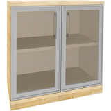 Artikelbild 1 für fm Aktenschrank Oldenburg, 4260429768097 königsahorn, Acrylglas klar 2 Fachböden 80,0 x 44,2 x 78,1 cm, Artikelnummer 565311