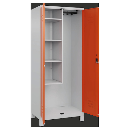 Artikelbild für CP Putzmittelschrank Classic Plus 080110-02 S10037 lichtgrau, reinorange 80,0 x 50,0 x 195,0 cm, aufgebaut, Artikelnummer 175564